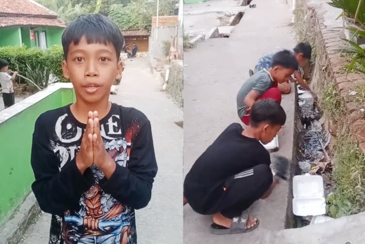 Berawal dari Rasa Peduli, Empat Bocah di Purwakarta Sulap Saluran Penuh Sampah Jadi Bersih Bak "Pandawara Cilik